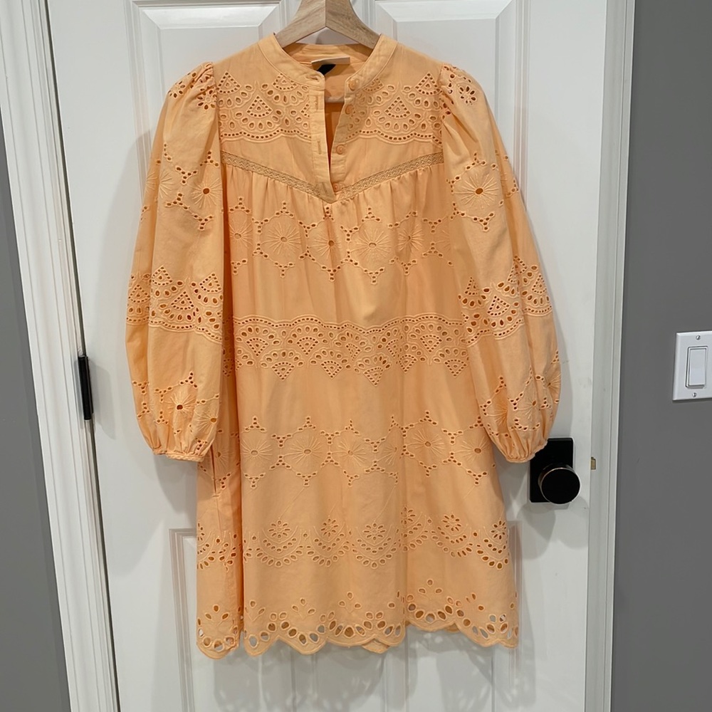 Light orange/creamsicle eyelet dress